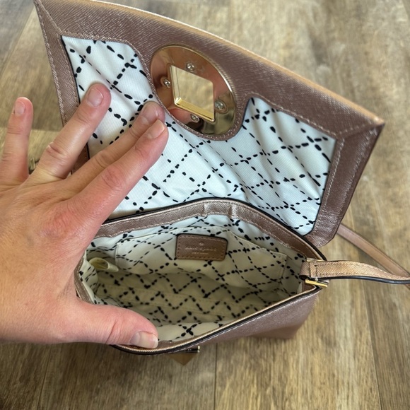 Kate Spade Newbury Lane Sally Crossbody Bag Metallic Rose Gold - Picture 5 of 13